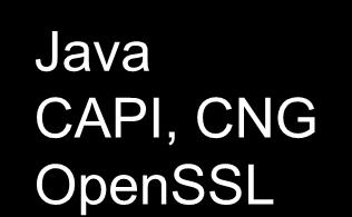 Luna Product Overview Application Java CAPI, CNG OpenSSL Driver PKCS 11
