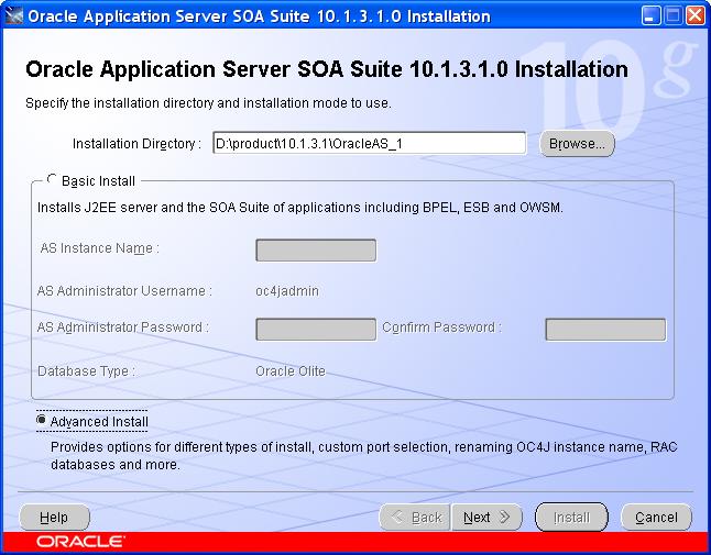Chapter 4 Installing Oracle Application Server 10.1.3.1.0 This chapter provides instructions for installing the Oracle Application Server 10.1.3.1.0 for use with Agile e6.1.1. 1. Insert the Oracle media and start setup.