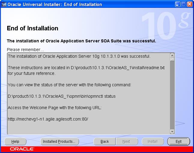 12. Verify that Oracle Application Server instance is up and running.