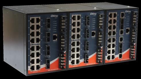 housing design DIN-Rail and wall mounting enabled Introduction IGS-P9164 series are IEC 61850-3 managed redundant ring Ethernet switches.