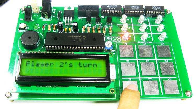 Demonstration 1. When player 1 press position Z1 on the touch pad, the RGB LED on position Z1 will turn ON in red color.