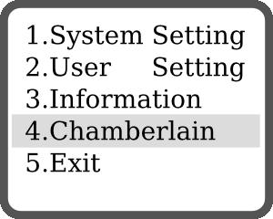 5.5. CHAMBERLAIN CHAPTER 5. LOCK MENU 5.5 Chamberlain The Chamberlain option brings you many advanced features that enhance functionality & security.