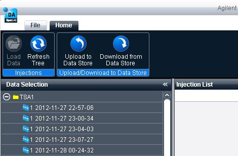 Upload Download tool will be available in the OpenLAB Data Analysis tool Ribbon bar.