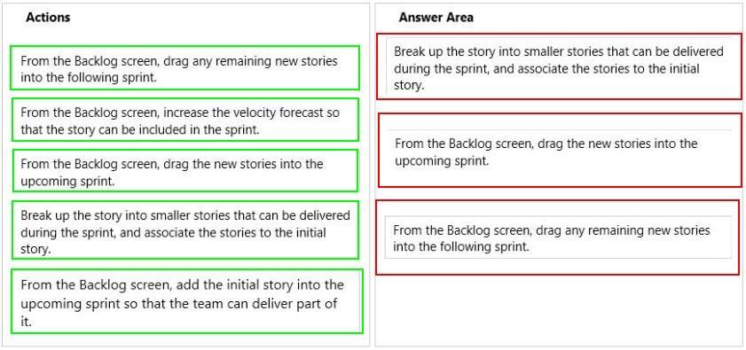 Answer: Exhibit QUESTION: 84 HOTSPOT Your Scrum team is planning a release and wants to prioritize user stories based on value and risk.