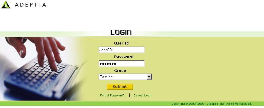 3. Enter User ID and Password in their respective fields. Default User ID is admin and the password is indigo1.