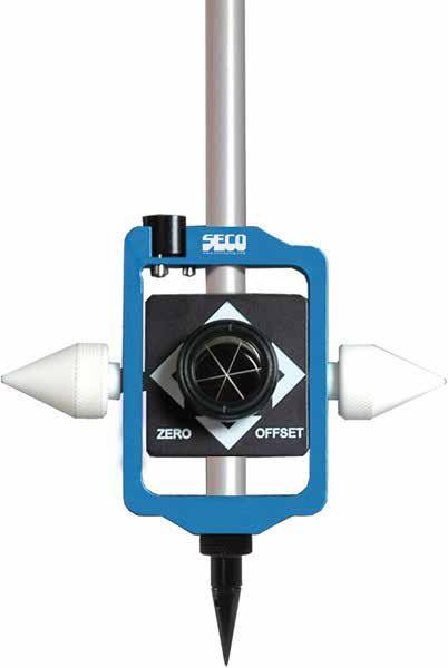 Prism Systems SITEPRO 031518-R Mini Prism Stakeout Pole System 25mm precise mini prism with 0/-30mm offset tilting aluminum prism