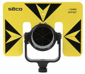 Prism Systems SECO 6402-06 Works with Nikon, Topcon & Sokkia Total Stations 62 mm copper-coated prism is encased in a heavy-duty canister with M20 threads