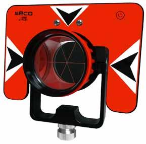 Prism Systems SECO 6402-03 62 MM Strobe Prism Assembly Combines the premier target and holder with a strobe prism Silver-coated prism Features a strobing LED light