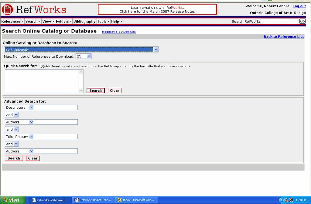 Task 5 Search a Library Catalogue 1. Click on Search, then Online Catalogue or Database. 2. Choose a library catalogue from the alphabetical drop-down list. 3.