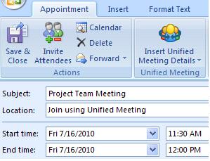 Unified Meeting allows you to present PowerPoint slides, share applications, quiz and survey participants and show web sites all with the same impact