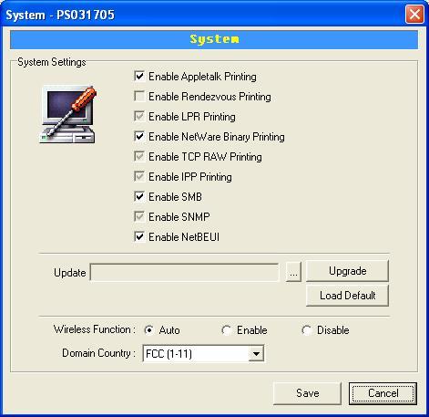 7.8 System Configuration Double Click System icon and the System configuration window will pop-up.