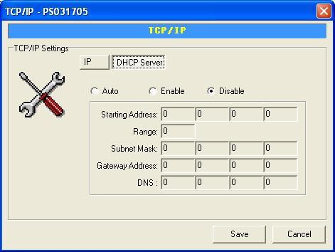 You can enable this DHCP server and let it manages IP for you. Click the IP button to enter the IP setting page.