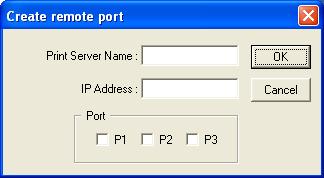 Step1. Run Remote Ports Utility. Clicks Add to add a remote print port. Step2.