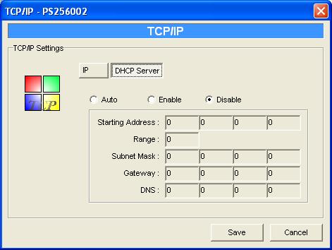 You can configure the print server to automatically get IP from DHCP server or