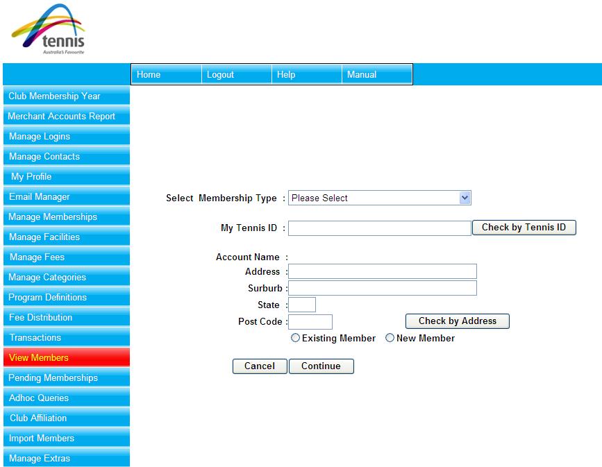Figure 65: View Members Find Member Select the Membership type in the Select Membership Type field.