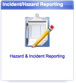 Report hazard Step Action Image and Example 1 To report a hazard, click on