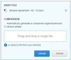 Participating in a Deal To add a version: 1. Click the New version button below the latest version and select Draft Version. 2.