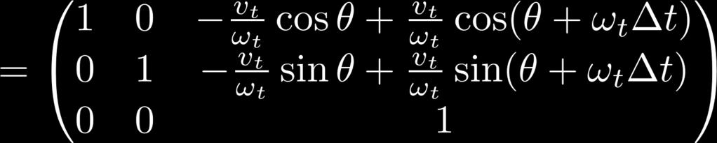 Jacobian of the Motion Calculate the Jacobian: