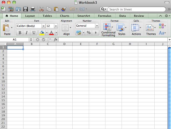 Opening Excel 2011 The following instructions explain how to open Excel 2011 on your Mac. 1. Double-click the Finder icon on the dock. 2. In the Macintosh window that appears, double-click the Applications folder.