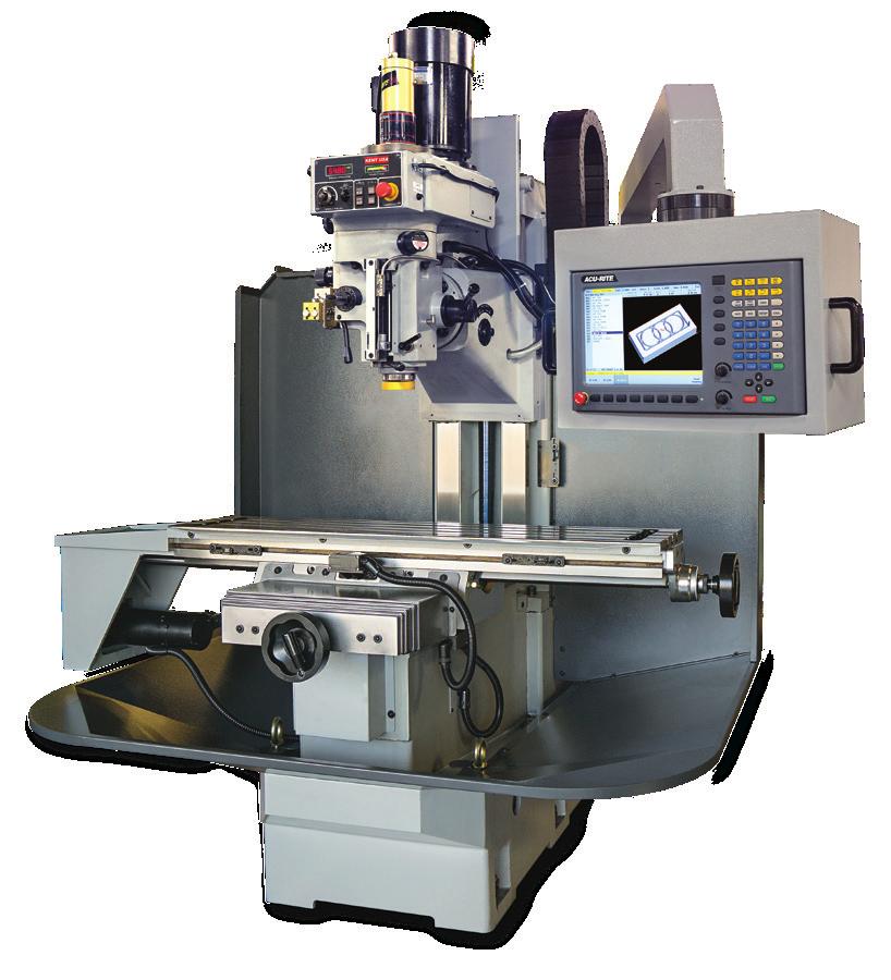 MILLPWR G2 CNC Milling Machine New & Powerful Features Digital Spindle RPM Display Color Spindle Load Bar Dual integrated E-stop Safety Programmable Spindle Prep Programmable Coolant Prep