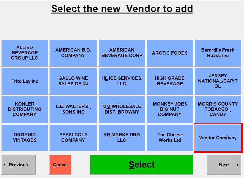 Associating items with a vendor To associate the items purchased from a vendor with that vendor,