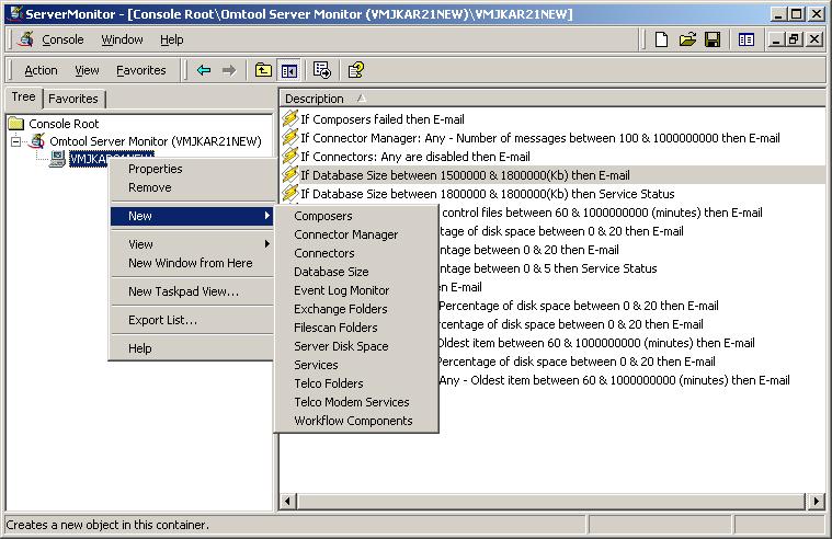 3-10 Omtool Server Monitor administrator guide Adding a new test Default tests are created when you add your server.