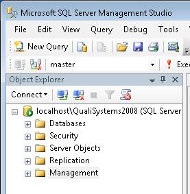 Configure CloudShell Products 1. Open SQL Server Management Studio. 2.