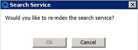 Configure CloudShell Products Search service configuration Click the Search Service button to re-index the search service.