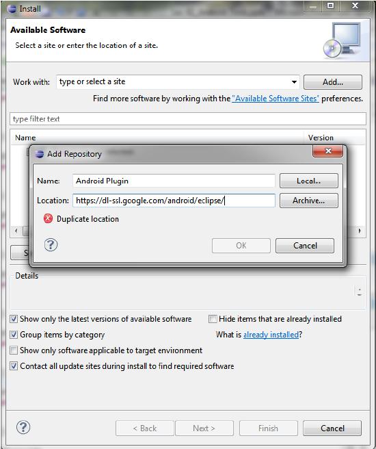 Android Development Tools (ADT) Plug in Start Eclipse, then select Help >