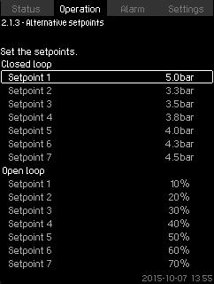 8.5.4 Alternative setpoints (2.1.3) 8.5.5 Individual pump control (2.1.4) English (GB) Fig.