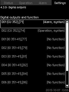 8.7.31 Digital outputs (4.3.9) 8.7.32 Function of digital outputs (4.3.9.1-4.3.9.16) TM03 2333 4607 English (GB) Fig.