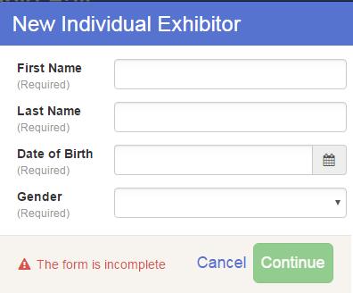 Some fairs may only be configured for individual entries. 1.