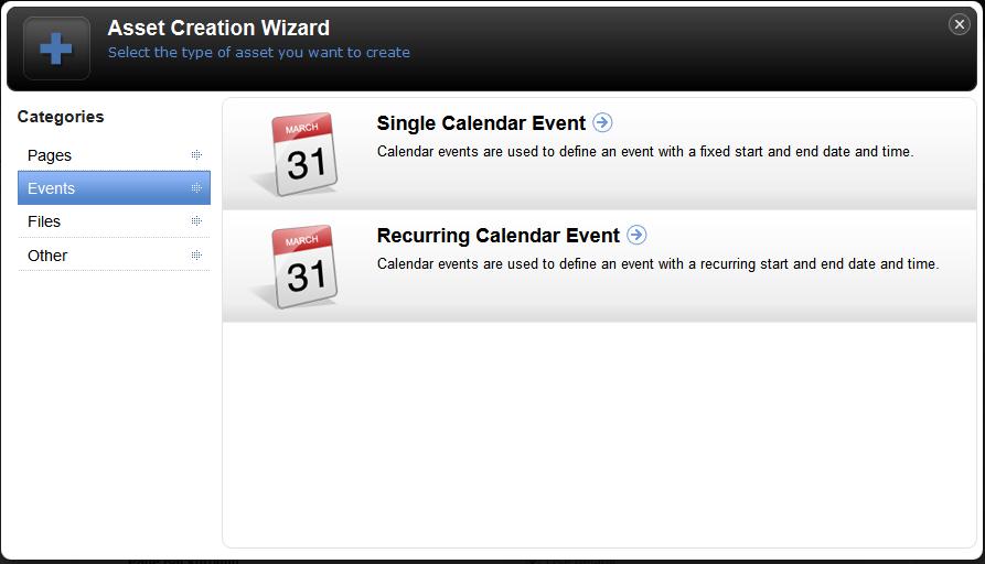 Adding an Event (Recurring calendar event) 1.