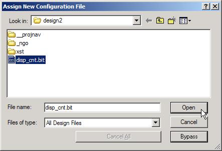The Assign New Configuration File window now appears.