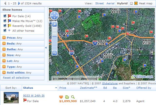 integrated experience [wikipedia] a) LA crime map b) zillow.