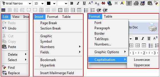 Click "Edit" in toolbar, you can cut, copy, paste page content, delete unwanted, find or replace words directly; click "View" to define page