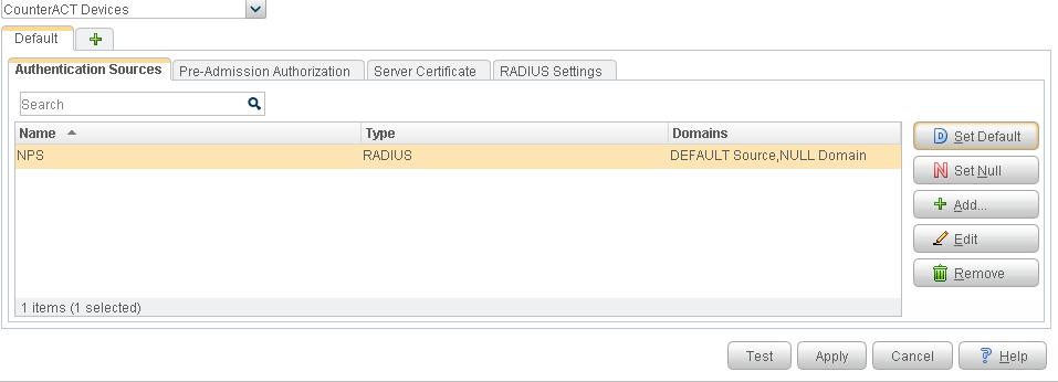 The CounterACT RADIUS server always handles the authorization of endpoints that require MAB authentication.