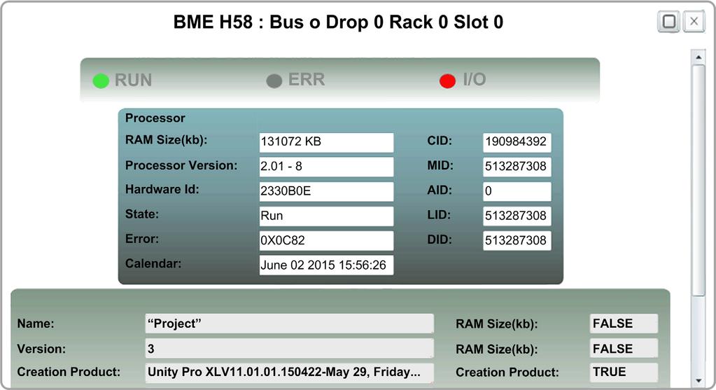 Click on any CPU in the Rack Viewer to see this information: You can read this CPU data: CPU reference name rack and slot location CPU state