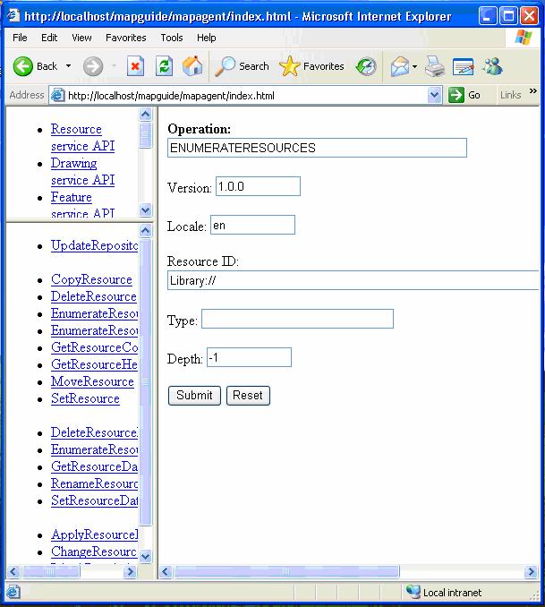 Creating the Feature Source in MapGuide The next step is to upload the feature source document onto the MapGuide site. The steps to do this are as follows: 1.