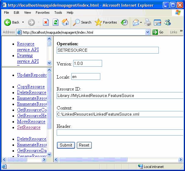 Figure 2 Uploading the resource 3. In the Resource ID field, type the name of the resource that you want to create. Make sure that the name ends with.featuresource.