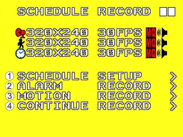 6.4 Record Setup Selectable manual or schedule recording, basic setups are shown below: 1. MANUAL RECORD: Press ( ) button to start recording (NOTE 1).