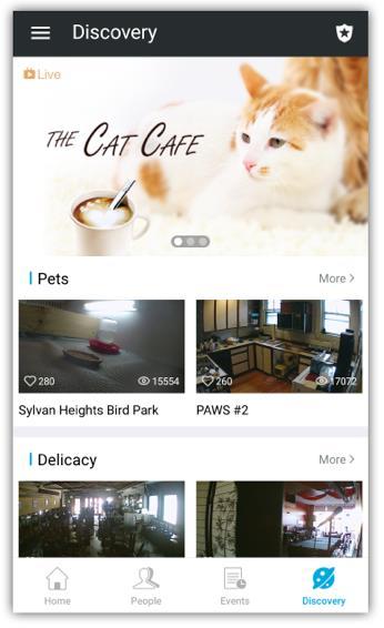Discovery Discovery features Zmodo devices from restaurants, shops, pet stores, etc.