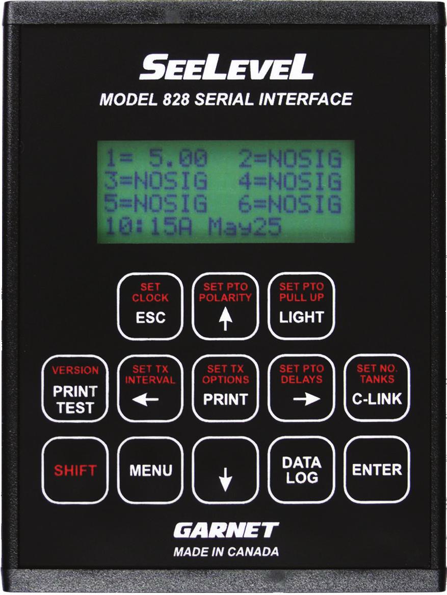 TM SEELEVEL Serial Interface MODEL 828