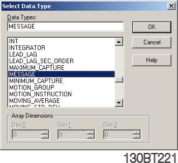 In this example an explicit message will be set up to read parameter 16-13 Frequency and an