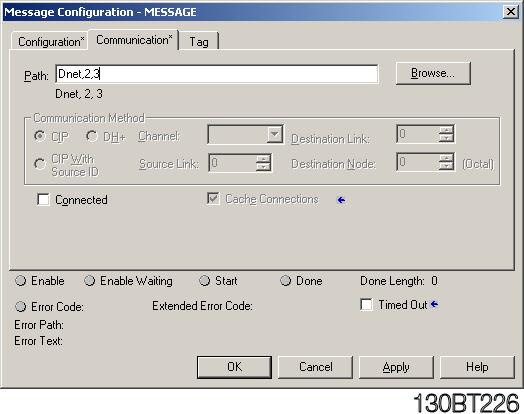 Explicit messages with RS Logix 5000 Click on Communication and create a path to the FC 301 at address 3.