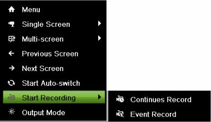 Start/Stop Auto-Switch: Click to start/ stop auto-switch. Auto-switch will cycle through selected cameras.