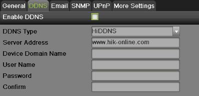 4. If you have a DHCP server running and would like your NVR to automatically obtain an IP address and other network settings from that server, check the Enable DHCP checkbox. 5.