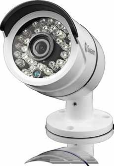 HD BULLET SECURITY CAMERA SWPRO-H855CAM Weather-resistant aluminum casing DAY & NIGHT VIEWING: 76 Viewing Angle DAY VISION LOW LIGHT VISION IDEAL FOR: Powerful night vision up to 30m
