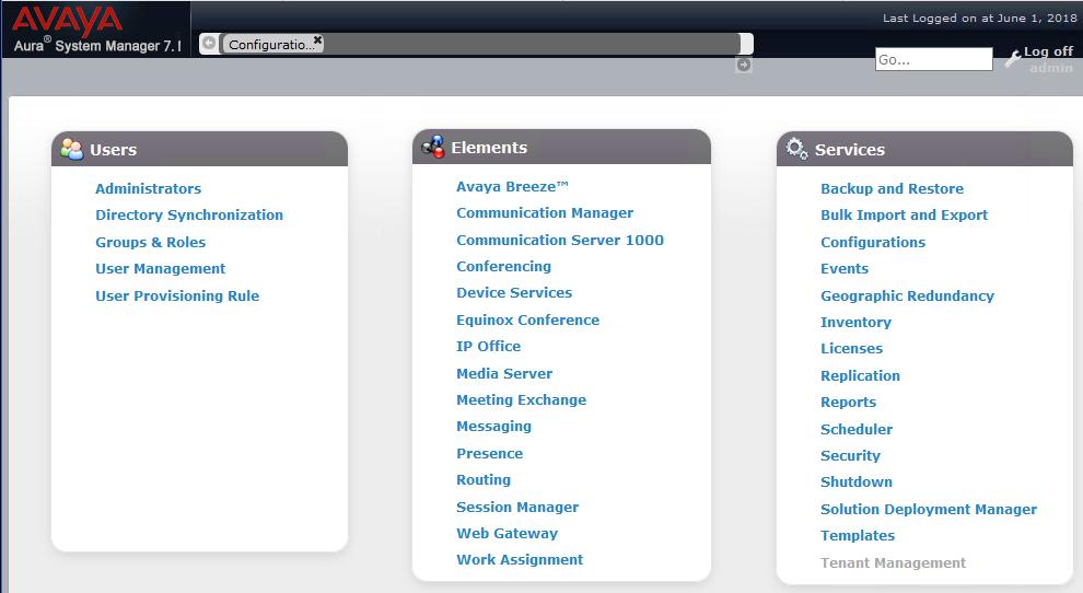 The main System Manager dashboard page is shown below.