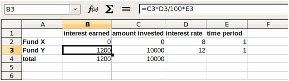 Solver example Let s say you have $10,000 that you want to invest in two mutual funds for one year.